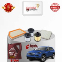 Set Service 4 Filter Und ÖL Jeep Cherokee V 2.0 CRD 103KW 140CV Von 2014-