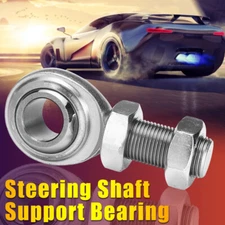 Universal Silver Street Rod 3/4" Round or DD Steering Shaft Support Bearing Heim
