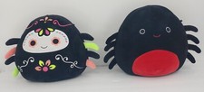Lot Of 2 Squishmallow 9"Bella And Gjemail Spider Halloween Day Of The Dead Plush