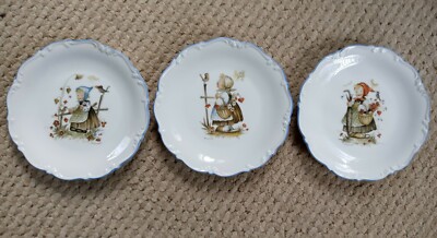 HUMMEL Porcelain Hand Painted Collector Plates 3 Sister Berta Originals