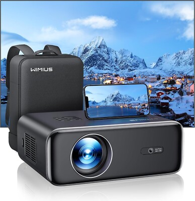 Wimius P62 Beamer Projektor Bluetooth WiFi6 Full HD 1080P 4K 600 ANSI Heimkino