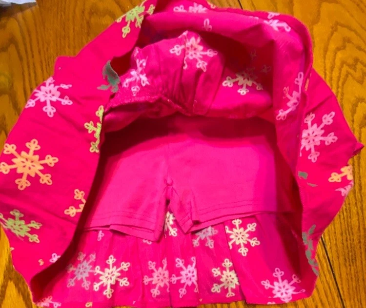 GYMBOREE TALLA 8 “CHERRY ALL THE WAY” NIÑAS COPO DE NIEVE ESCALONADO PANA FALDA USADA EN EXCELENTE ESTADO Foto 3 de 4