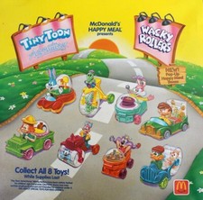 1992 TINY TOONS WACKY ROLLERS MCDONALDS HAPPY MEAL TOYS - U-PICK