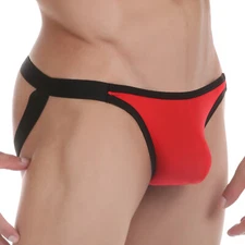 Men Jockstrap Underwear Thong G String Undies Ice Silk Ultra-thin Gay Underpants