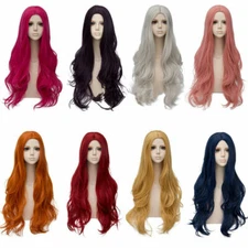 Halloween Lolita 80CM Long Wavy Hair Heat Resistant  Synthetic Cosplay Wig