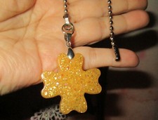 CHAIN FAN PULL Ceiling Light 6in 15cm USA Gold Glitter Shamrock Good Lucky Charm