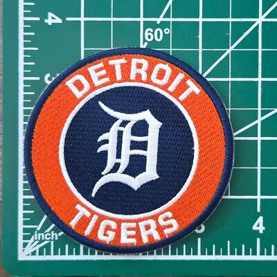 #ad Detroit Tigers Round D 3.5quot; Iron Sew On Embroidered Patch Free Tracking $4.95