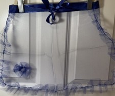 Vintage Child  s Apron Blue Netting Dress Up