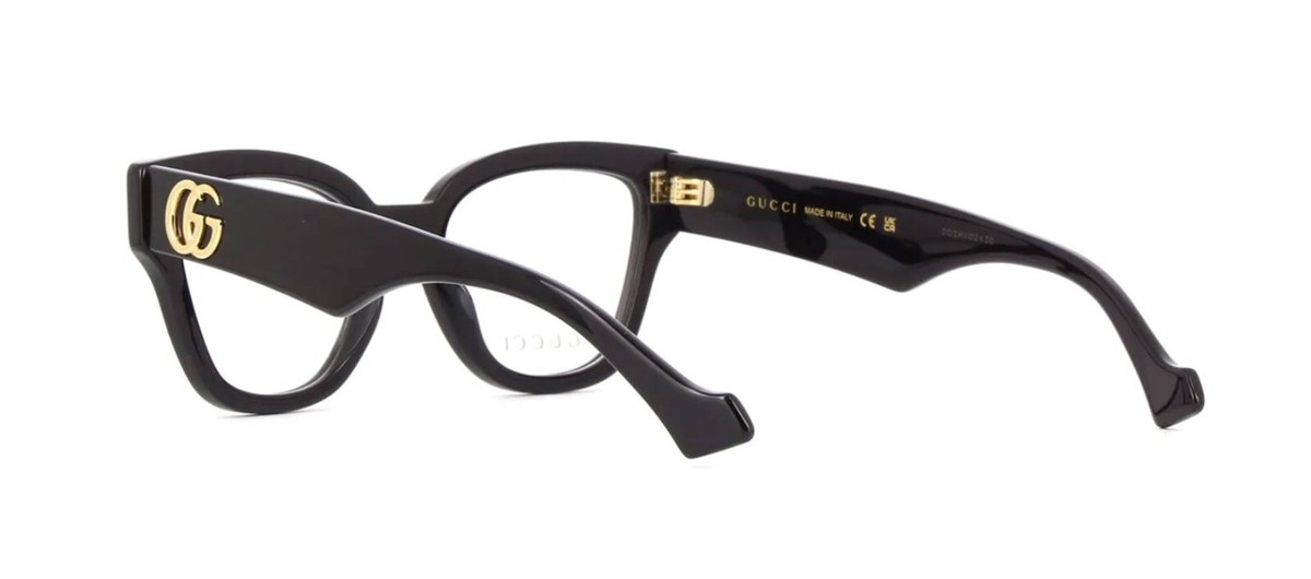 メガネ GUCCI Gucci - GG1424O - 001 black black transpare Gucci GG1424O Eyeglasses | LensCrafters