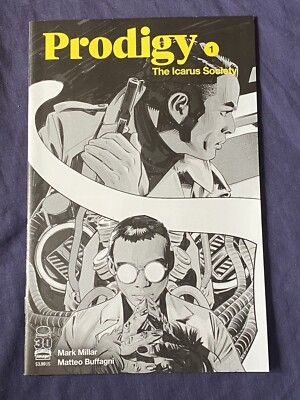 PRODIGY: THE ICARUS SOCIETY #1 (IMAGE 2022) B&W VARIANT - BAGGED & BOARDED