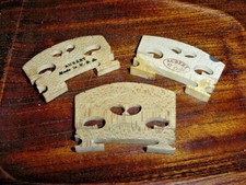 THREE VINTAGE AUBERT VIOLIN BRIDGE S 4/4 ONE NOS