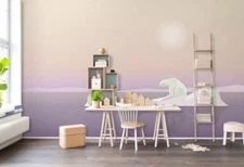 3D Glacier Polar Bear ZHUA2406 Wallpaper Wall Murals Removable Self-adhesive Ann