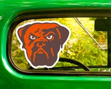 2 CLEVELAND BROWNS FOOTBALL STICKER Decal Bogo For Car Bumper Laptop window