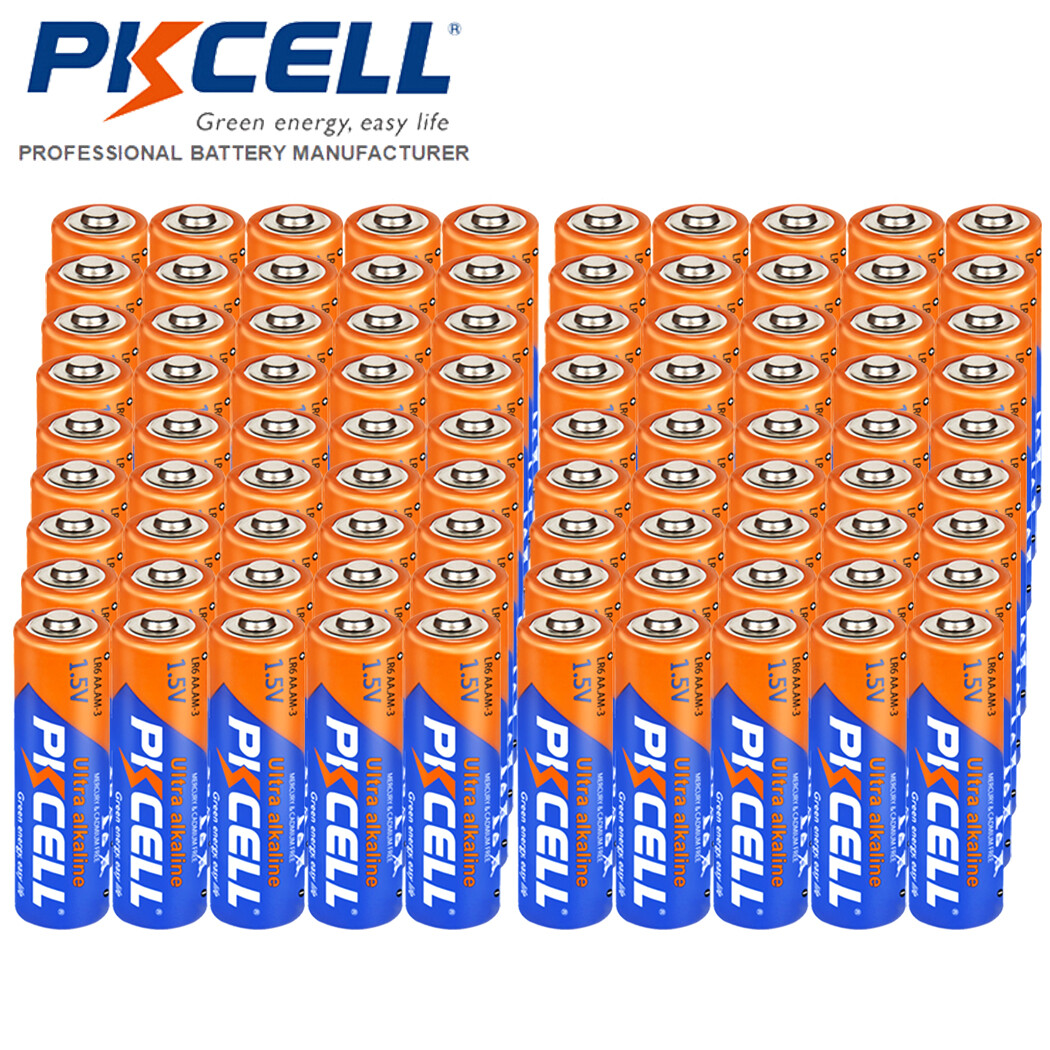 100x Alkaline AA Batteries LR6 AM3 LR91 MX1500 for Hair