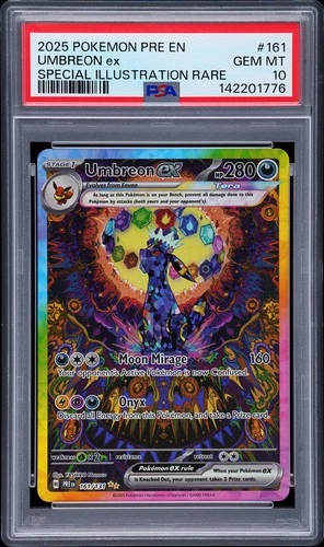 2025 POKEMON PRE EN-PRISMATIC EVOLUTIONS #161 UMBREON EX PSA 10