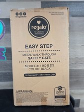 1 Pack Regalo Easy Step 38.5-Inch Extra Wide Walk Thru Baby Gate, White 1160 DS