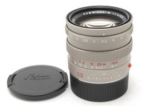 Rare  Titanium Top MINT Leica Summilux M 50mm F1.4 E46 Lens From JAPAN