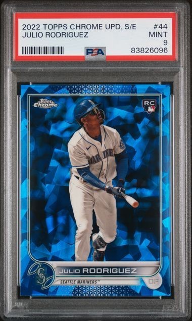 🔥2022 Topps Chrome Update Sapphire #US44 Julio Rodriguez RC Seattle Mariners🔥
