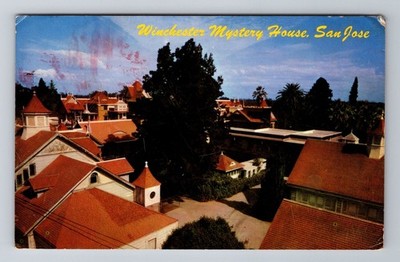 San Jose CA- California, Winchester Mystery House, Antique, Vintage Postcard