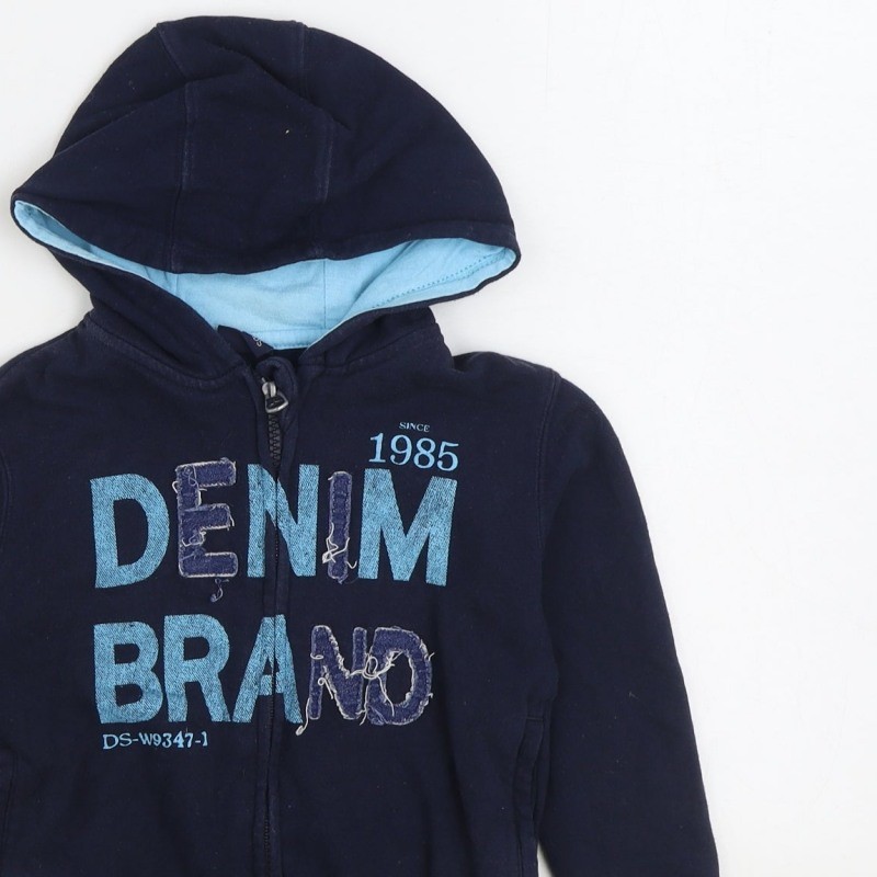Losan Boys Full Zip Hoodie Size 4 Years UK '' Blue Denim Brand Long Sleeve image 10