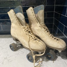 Vintage 1950's Betty Lytle Styled by Hyde Chicago White Roller Skates men  s 10s