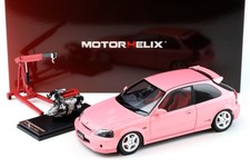1:18 Motorhelix Honda Civic Type R (EK9) Customized Version Sweet Pink + Engine