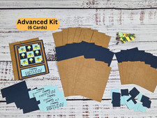 Happy Birthday Greeting Card Kit 24b DIY Craft Kit, 6 Cards, Masculine Kraft 