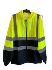 HIGH VISIBILITY HI VIS REFLECTIVE ROAD WORK SAFETY Jacket Class 3 2XL