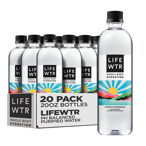 LIFEWTR Premium Purified Water, pH Balanced with Electrolytes, 100% recycled ...