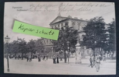 Postcard Hanover Court Theatre used 17.10.1905 to Bockenem Corporal Weigel