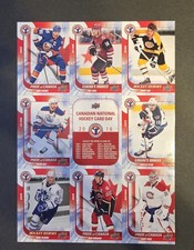 2015-16 UD National Hockey Card Day Uncut 9 Card Sheet w/ CONNOR McDAVID Rookie