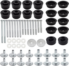 Black Super Duty Body Mount Bushing Kit for 2008-2016 Ford F250 F350 2WD 4WD Pol