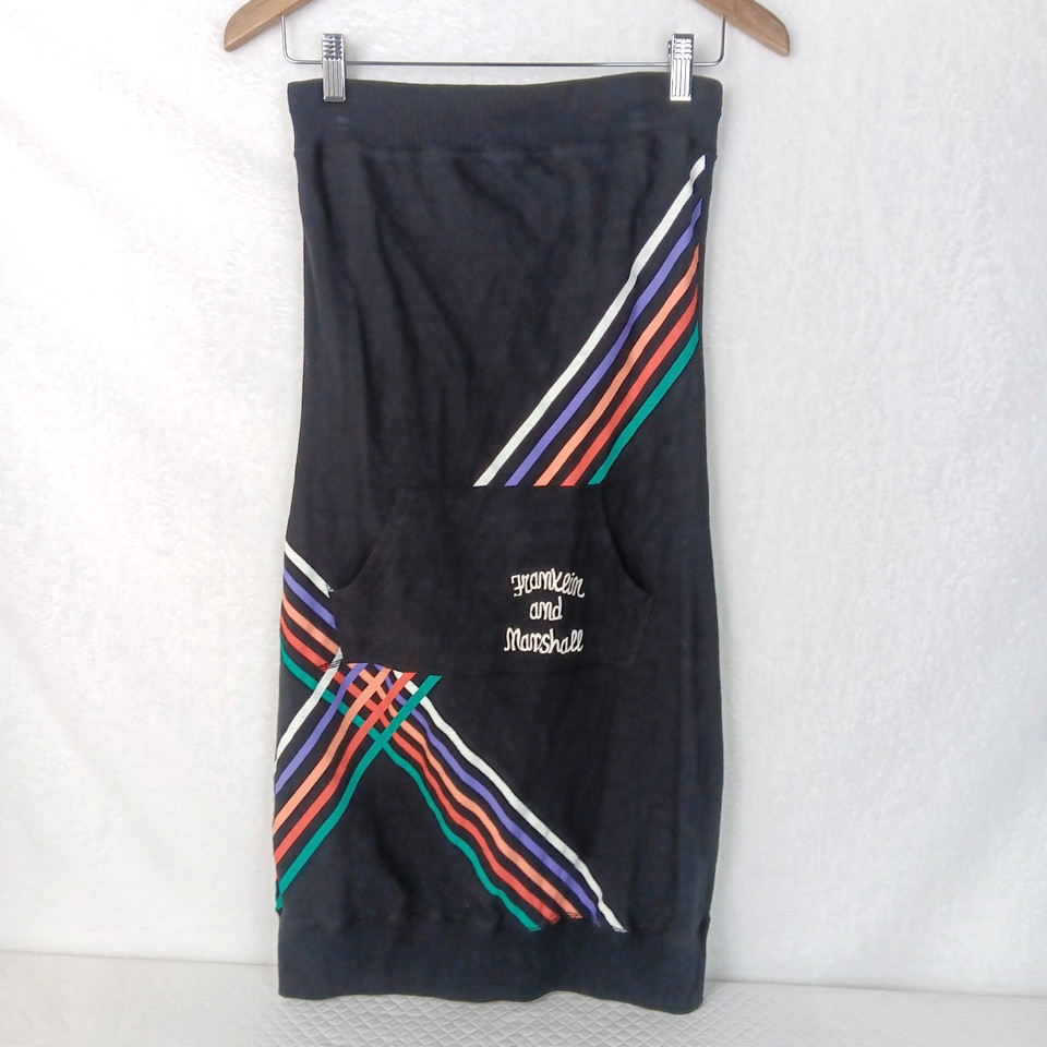 Franklin Marshall Tube Dress Womens Size S Black Bodycon Strapless Mini Stretch