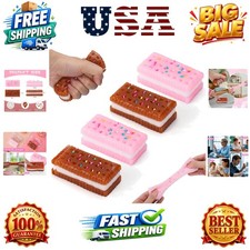 4 PCS Silicone Stress Relief Squishy,Cookie Sticky Taba Squishy Fidget Toys A...