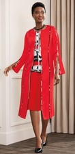 Size 16 Ashro Red Formal Wedding Church Party Alysha Skirt Jacket Suit