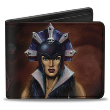 Bi-Fold Wallet MASTERS OF THE UNIVERSE REVELATION Evil-Lyn Pose and Title Logo