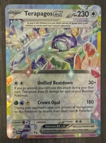 2025 Pokémon Prismatic Evolutions Full Art Holo Terapagos 92/131