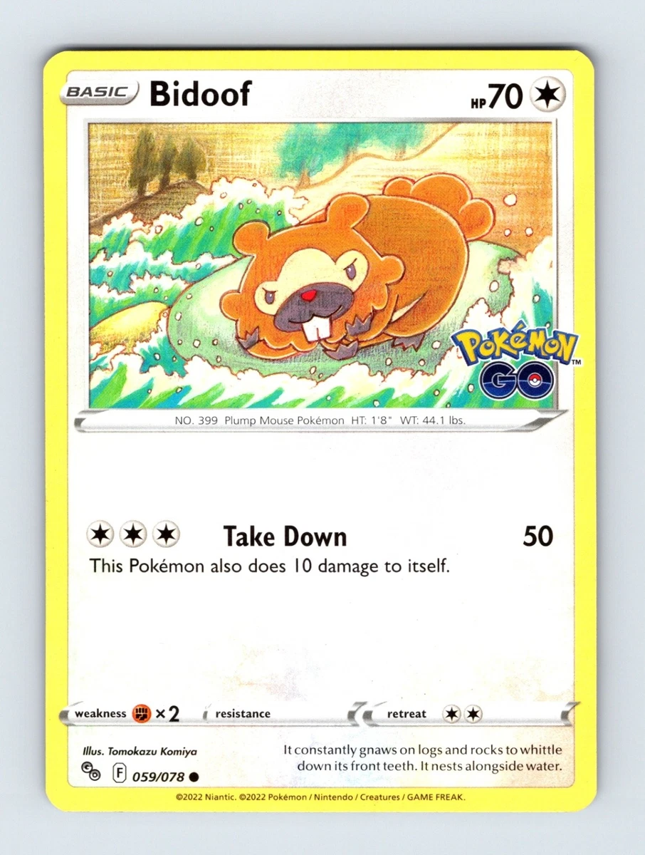 Bidoof Pokémon TCG Cards for sale
