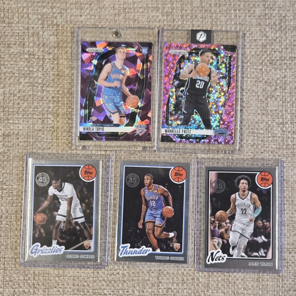 2024-25 Panini Prizm Basketball Nikola Topic #230 Rookie PurpleCracked Ice Prizm