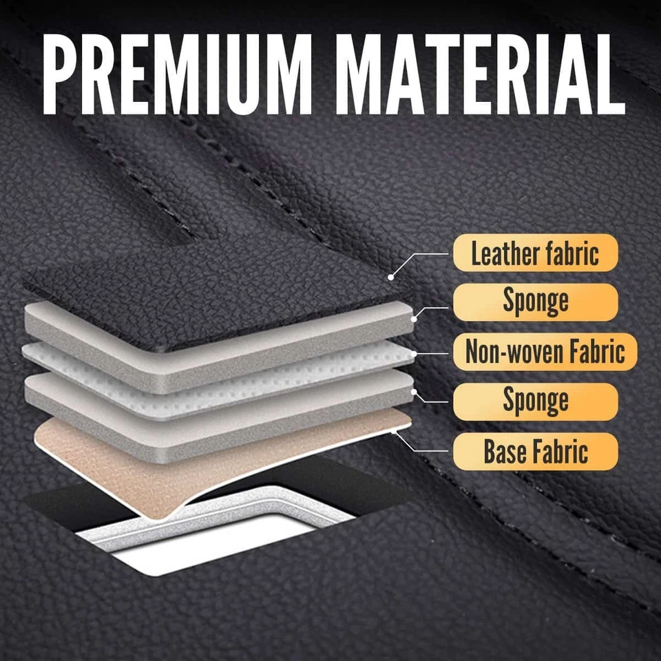 For Nissan Rogue Front Full Set Seat Covers Luxury Leather Cushion Protector Mat - Изображение 3 из 4