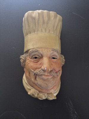 Vintage  BOSSONS CHEF ChalkWare Head 1969 England