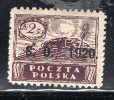 POLAND EUROPE EAST SILESIA OVERPRINT 1920 STAMPS  MINT HINGED  LOT 204CG