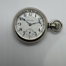 Early 1898 Low S Scarce Hamilton 937 17J Adjusted Sidewinder Pocket Watch Runs