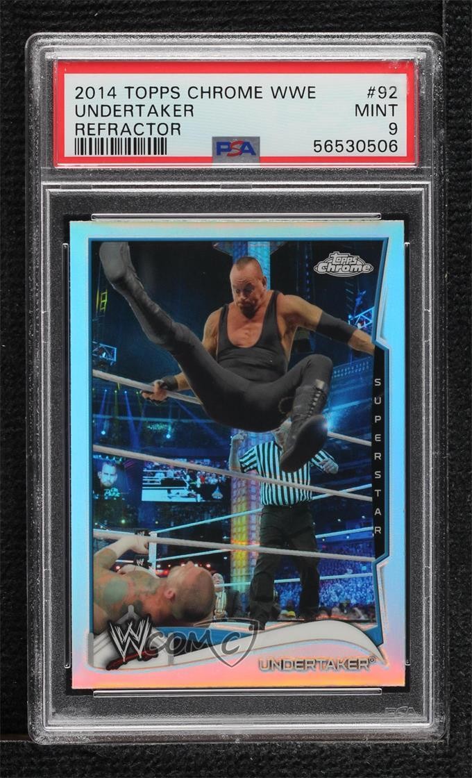2014 Topps Chrome WWE Refractor Undertaker #92 PSA 9 MINT 1c0k