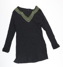 Womens UK Size XL BHS Black Tunic Blouse