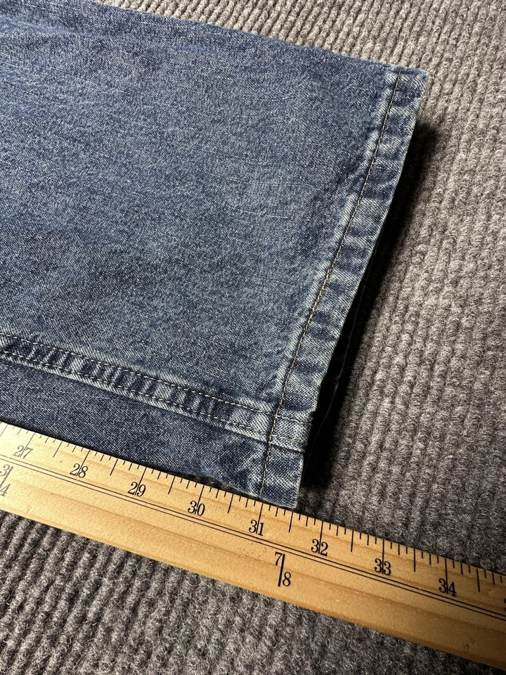 Bailey's Pt Carpenter Jeans Mens 36x32 Blue Denim Workwear Utility Pockets Loop - Image 2 of 4