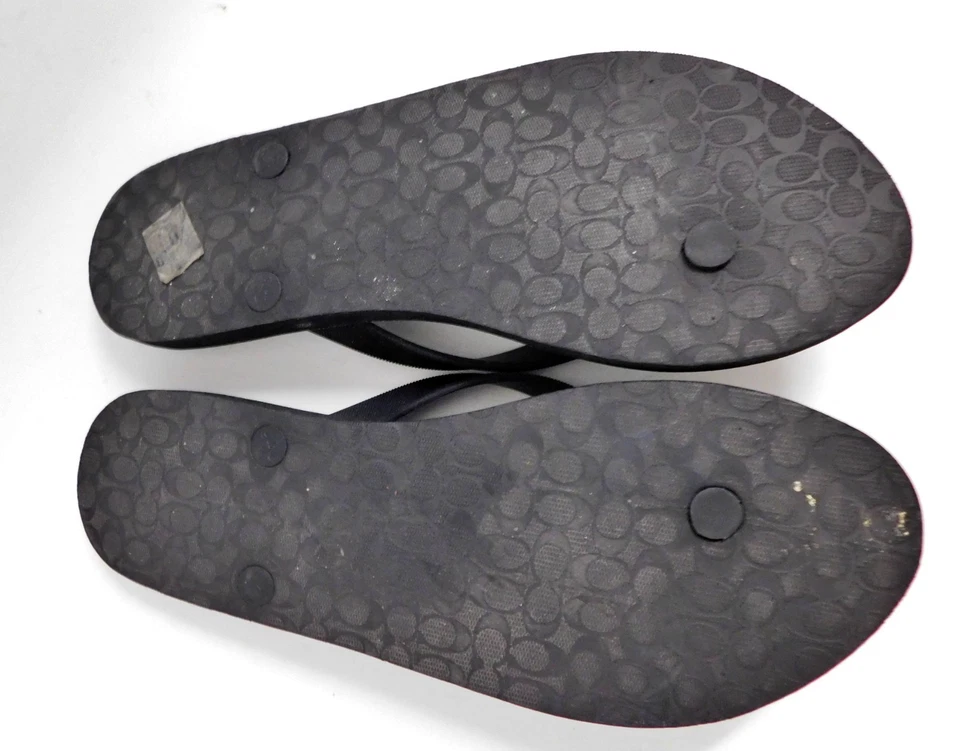 Sandalia Chanclas Coach Negro Blanco Guinga Amel Talla 10 B Foto 4 de 4