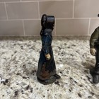 Vintage 2pc Cast Iron Amish Couple Man & Woman Paint Wear 4-3/4” Tall — photo 4