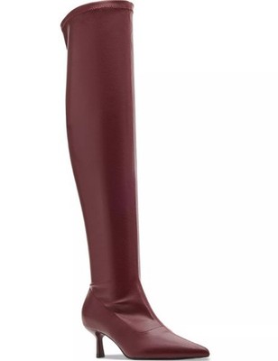 Madden Girl Women Boots 6.5M Wide Calf Deserai Over The Knee Faux Leather