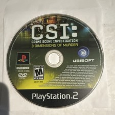 csi: 3 dimensions of murder ps2 game disc only ubisoft m ntsc-u/c csi series